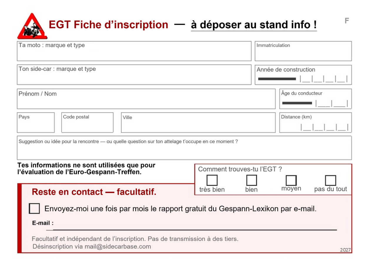 Nennungskarte Fran&ccedil;ais